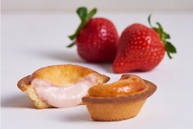 ご当地グルメ｜チーズタルト専門店「ベイク」春限定"あまおう苺"チーズタルト、つぶつぶ食感が楽しい苺ピューレ入り
