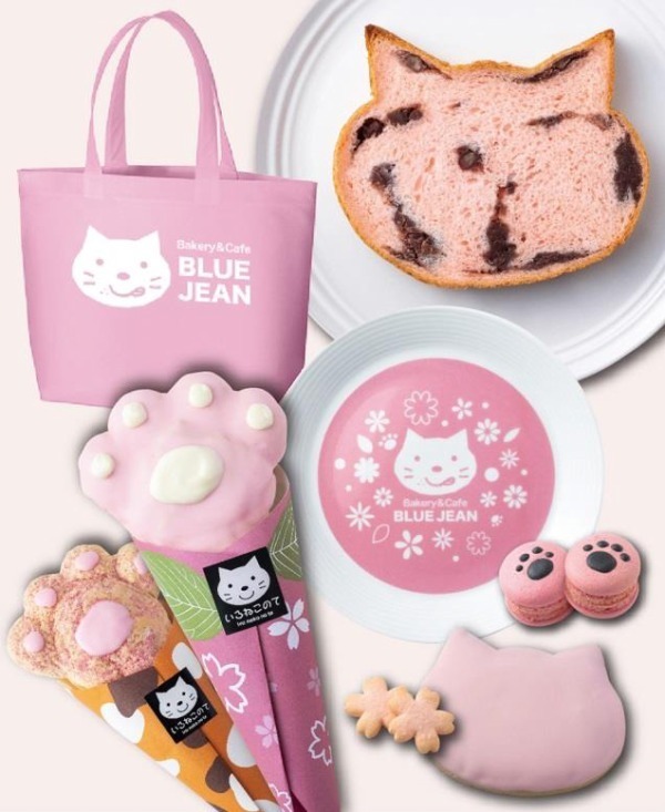 “ねこ型の食パン”さくら風味の「sakura(あんこ)」大阪で限定発売、猫スイーツ入りセットも | 写真
