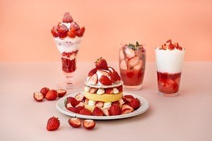 J.S. パンケーキカフェ「ストロベリー ラバーズ」国産苺を贅沢に使ったミルフィーユパンケーキやパフェ｜写真1