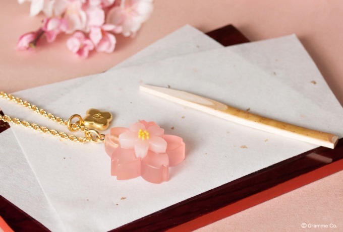 Q-pot.の“桜羊羹”アクセサリー - 桜を模った透明感のあるリングやネックレス