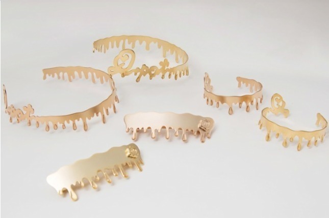 Q-pot.の新色“メルティー”アクセサリー - とろけるゴールドのチョーカーやバングル、バレッタ