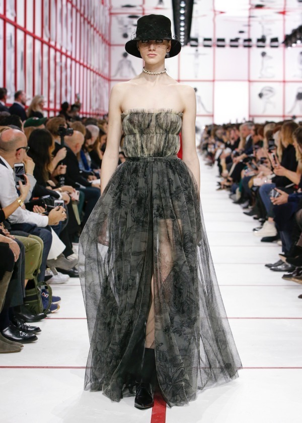 Dior 2019AW ウール＆シルク インタルシア ミディドレス T34 AB DIOR | ベルト付き ミディドレス クロッケ テクニカル ファブリック