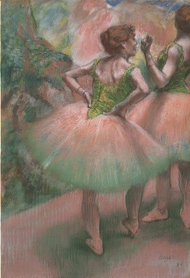 エドガー・ドガ《踊り子たち (ピンクと緑)》1894年 パステル/紙 吉野石膏コレクション