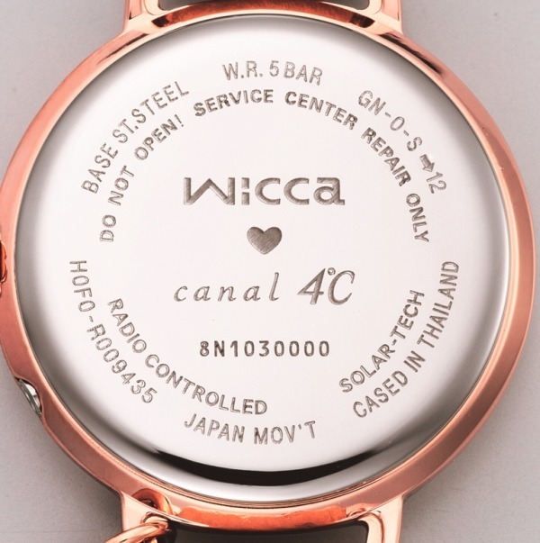 ウィッカ×カナル4°C、文字板にダイヤモンド5石をあしらったコラボ腕時計｜写真4