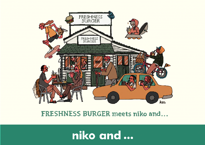 ニコアンド×フレッシュネスバーガー第2弾、ハンバーガー型クッションや1号店を描いたマグカップ｜写真8