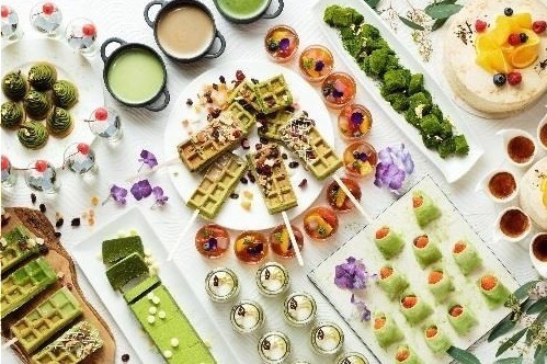 日本茶｜太閤園「抹茶スイーツ＆ランチビュッフェ」約40種のスイーツ＆フード、目の前で焼き上げるワッフルバーも