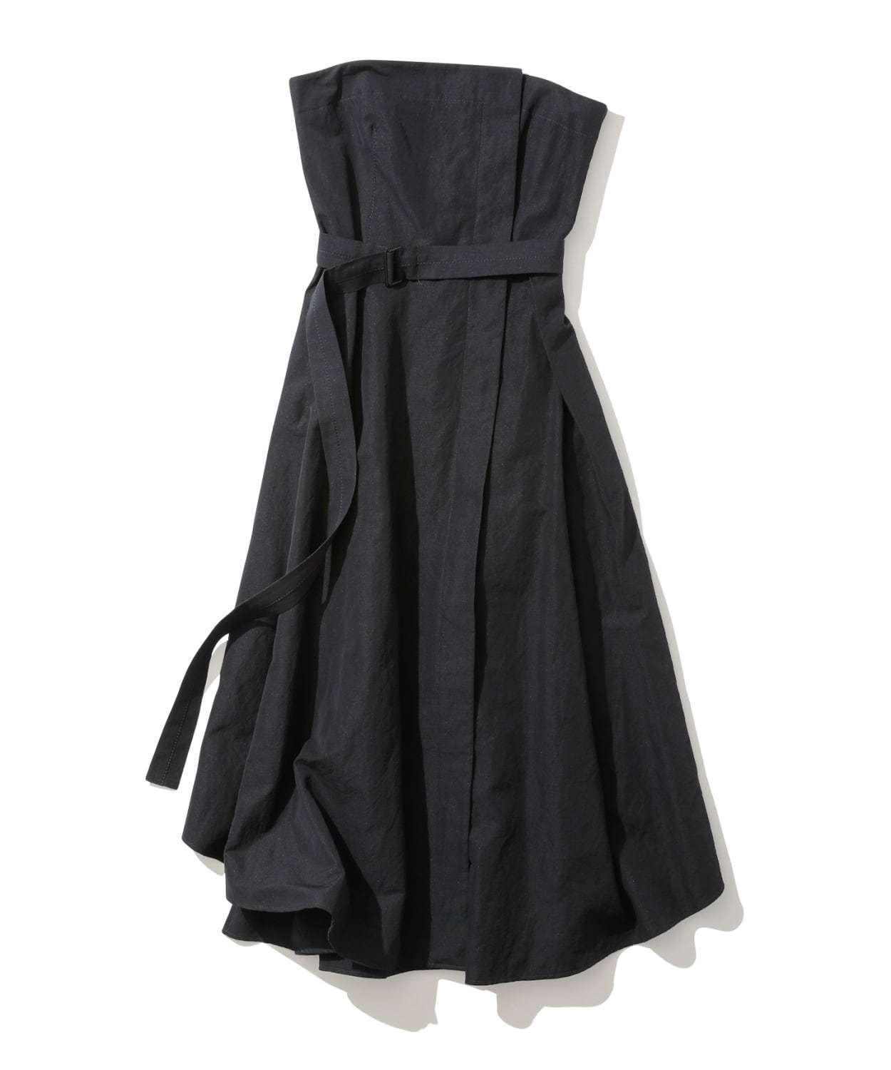 リネンシルクシャンタン ベアトップドレス(ネイビー) 59,000円+税