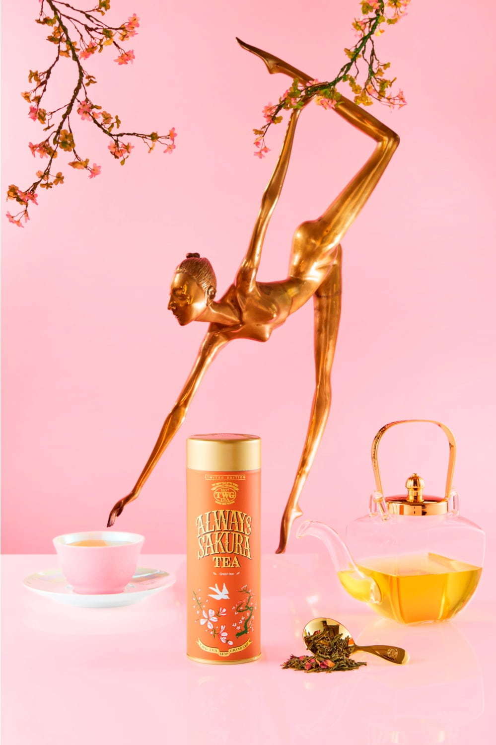 TWG Tea、春の新作緑茶「オールウェイズ サクラ ティー」レイニアチェリーと甘い花々の香り｜写真1