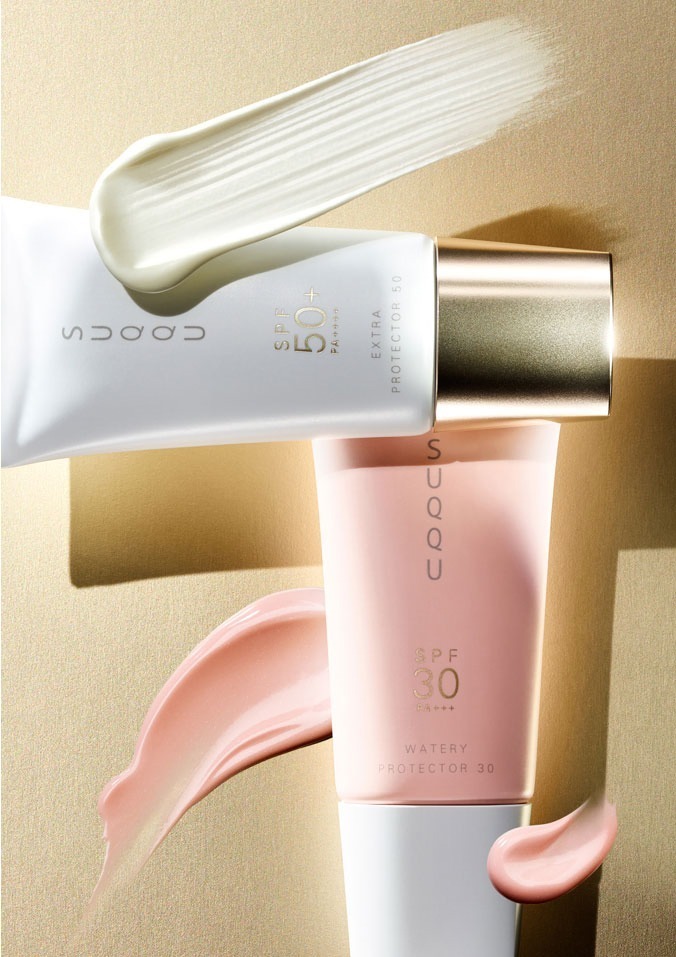 SUQQU“薄膜でしっとり”SPF50+のUVケア＆コーラルピンクのUVケア｜写真1