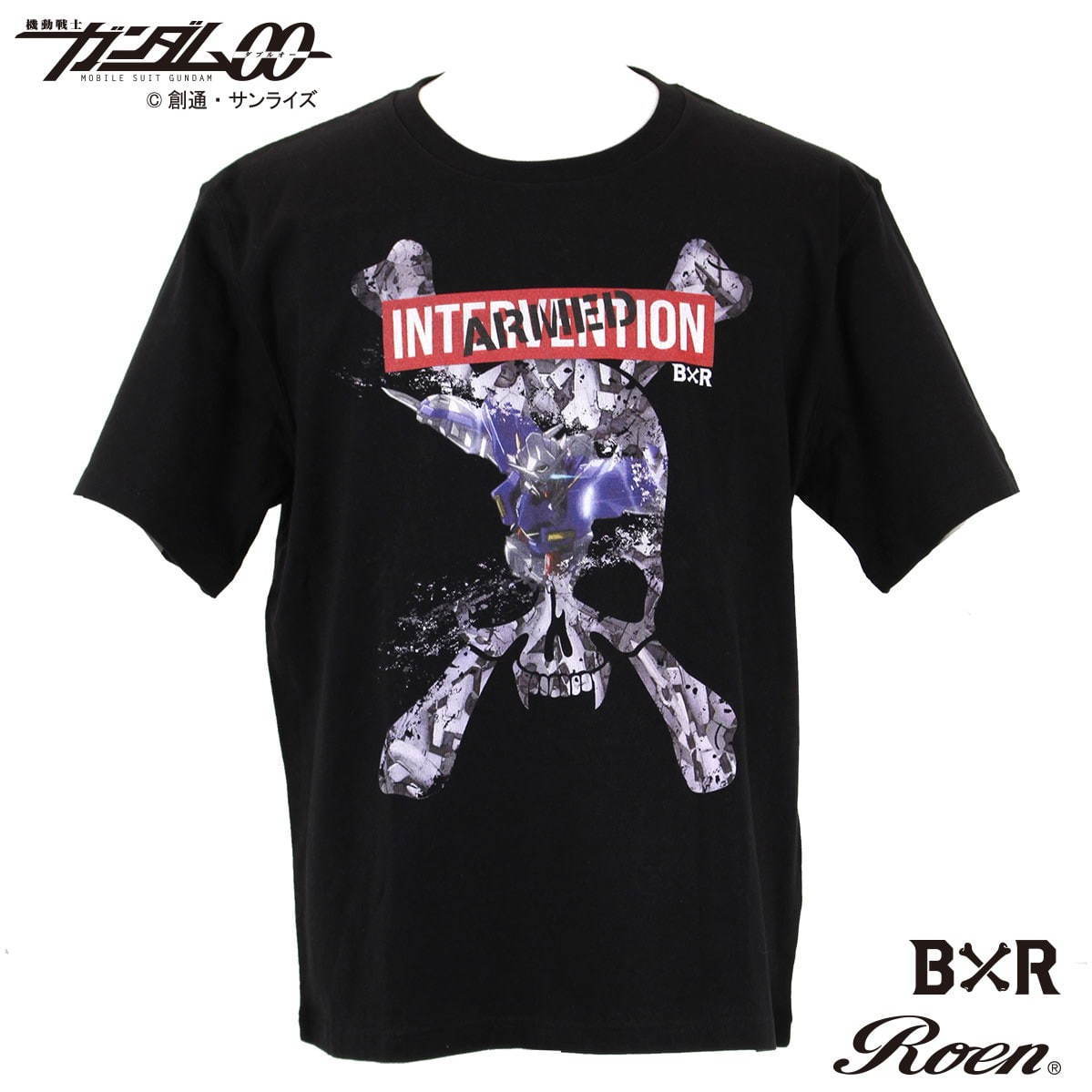 ロエン バンダイ B R アニメ 機動戦士ガンダム00 Tシャツ ガンダムエクシアがスカルを切り裂く ファッションプレス