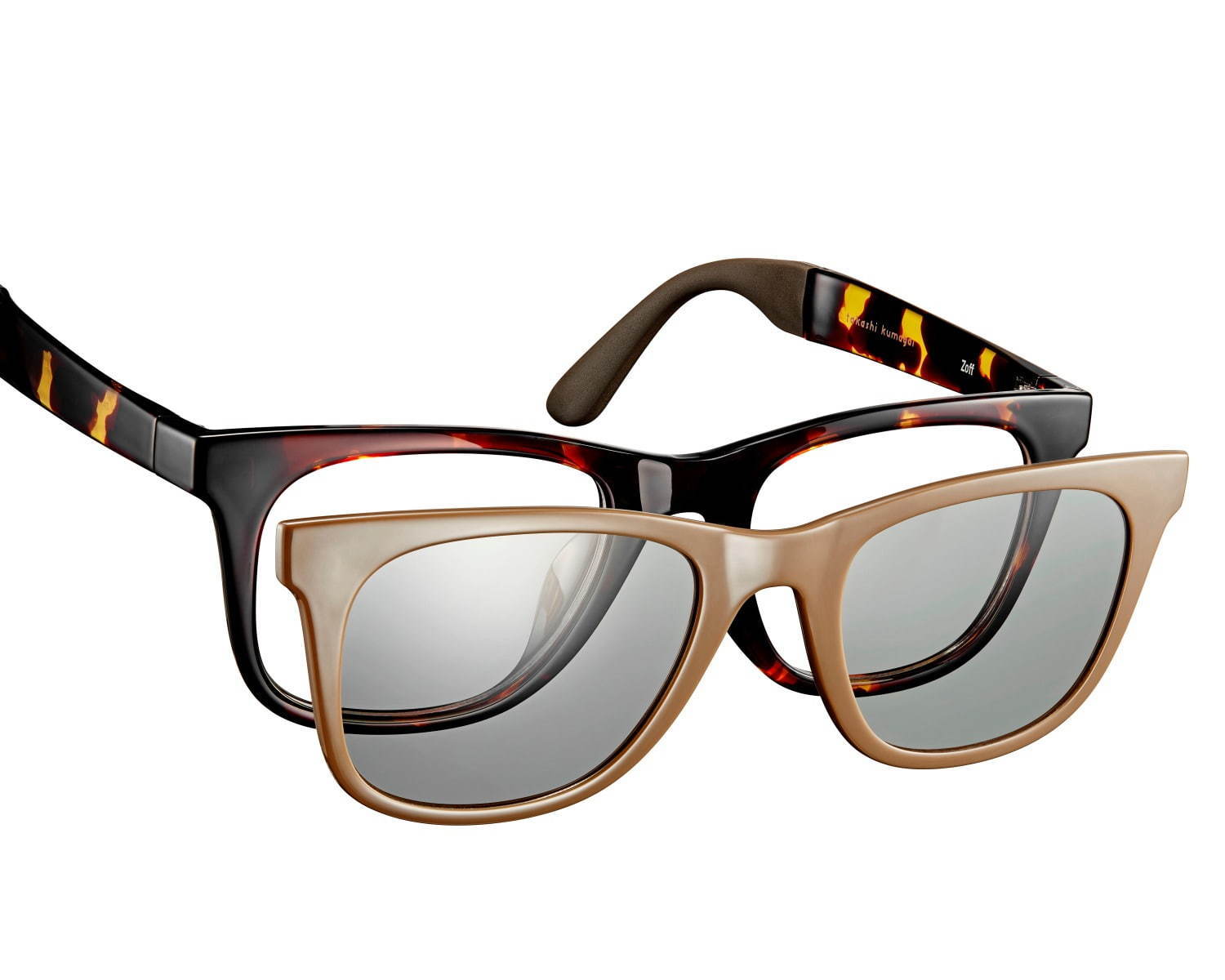 Zoff×熊谷隆志のサングラス - ヴィンテージライクなデザイン、メガネと 