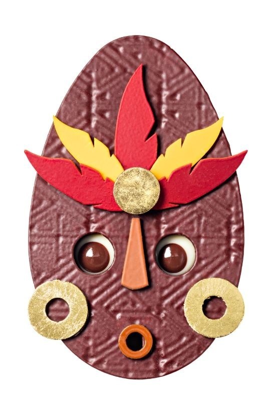 ラ・メゾン・デュ・ショコラ、3種のカカオの産地を“マスク”で表現したイースターエッグ型チョコ｜写真2