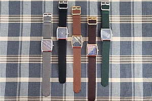 ネ・ネット×パリ発「ラプス」初のコラボウォッチ、オリジナル生地"刺し子チェック"をダイアルに