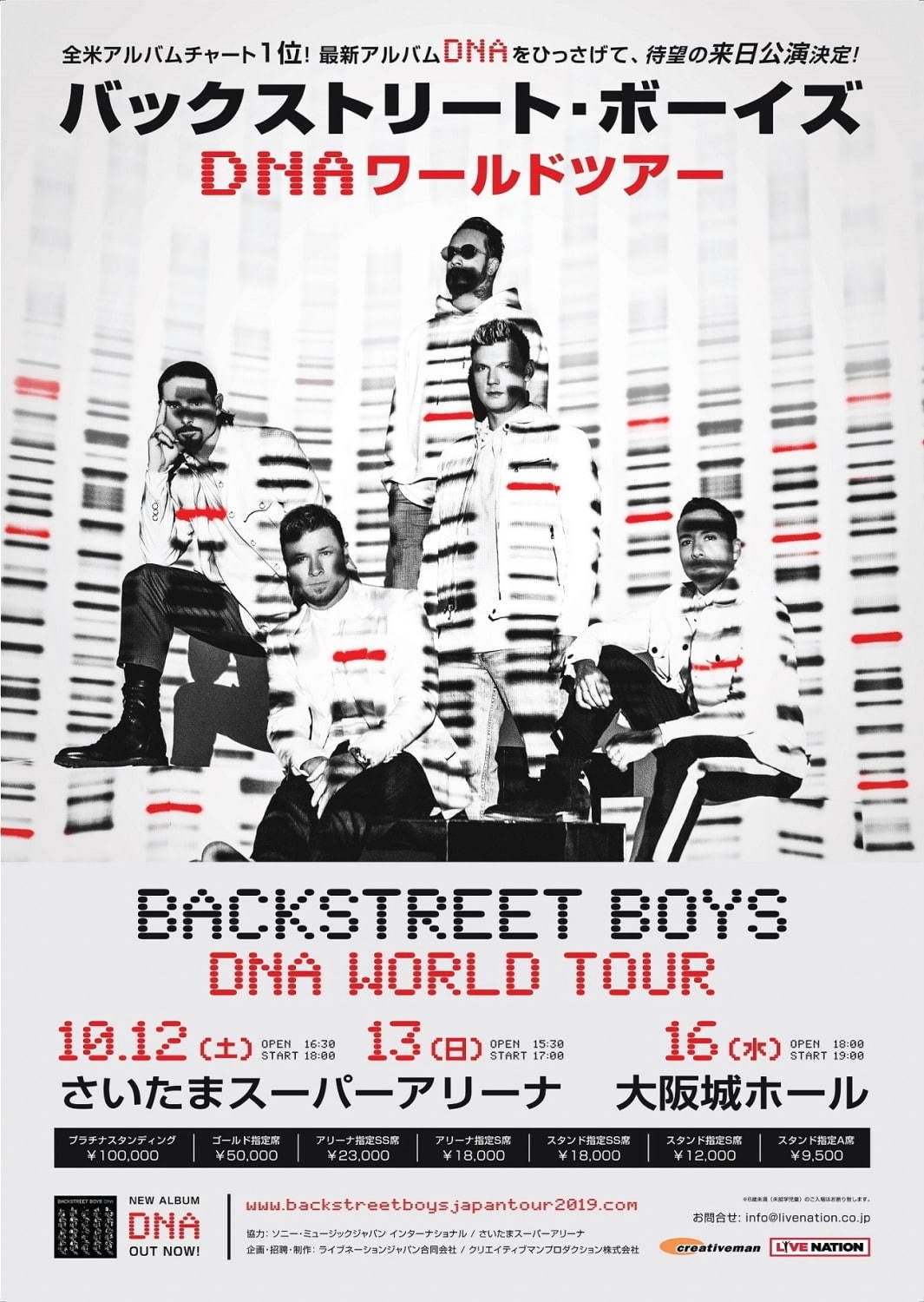 バックストリート・ボーイズの来日ライブ、6年ぶり日本公演が大阪城ホールで｜写真4