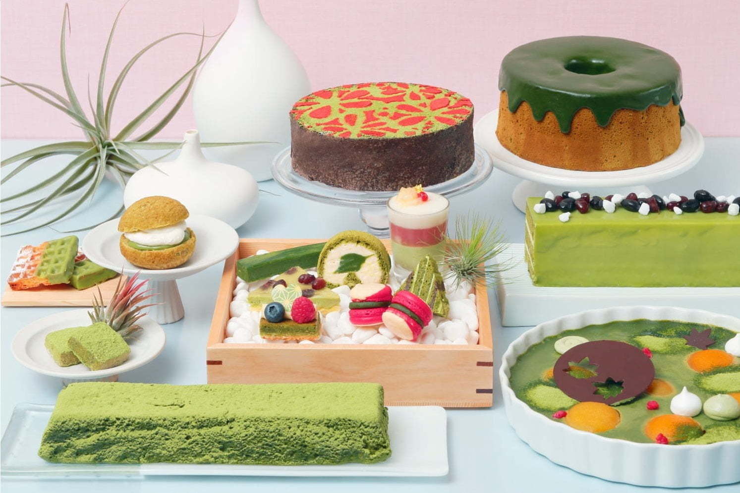 日本茶｜「抹茶スイーツビュッフェ」京都タワーホテルで、浴衣や舞子さんの口紅をモチーフにしたスイーツ