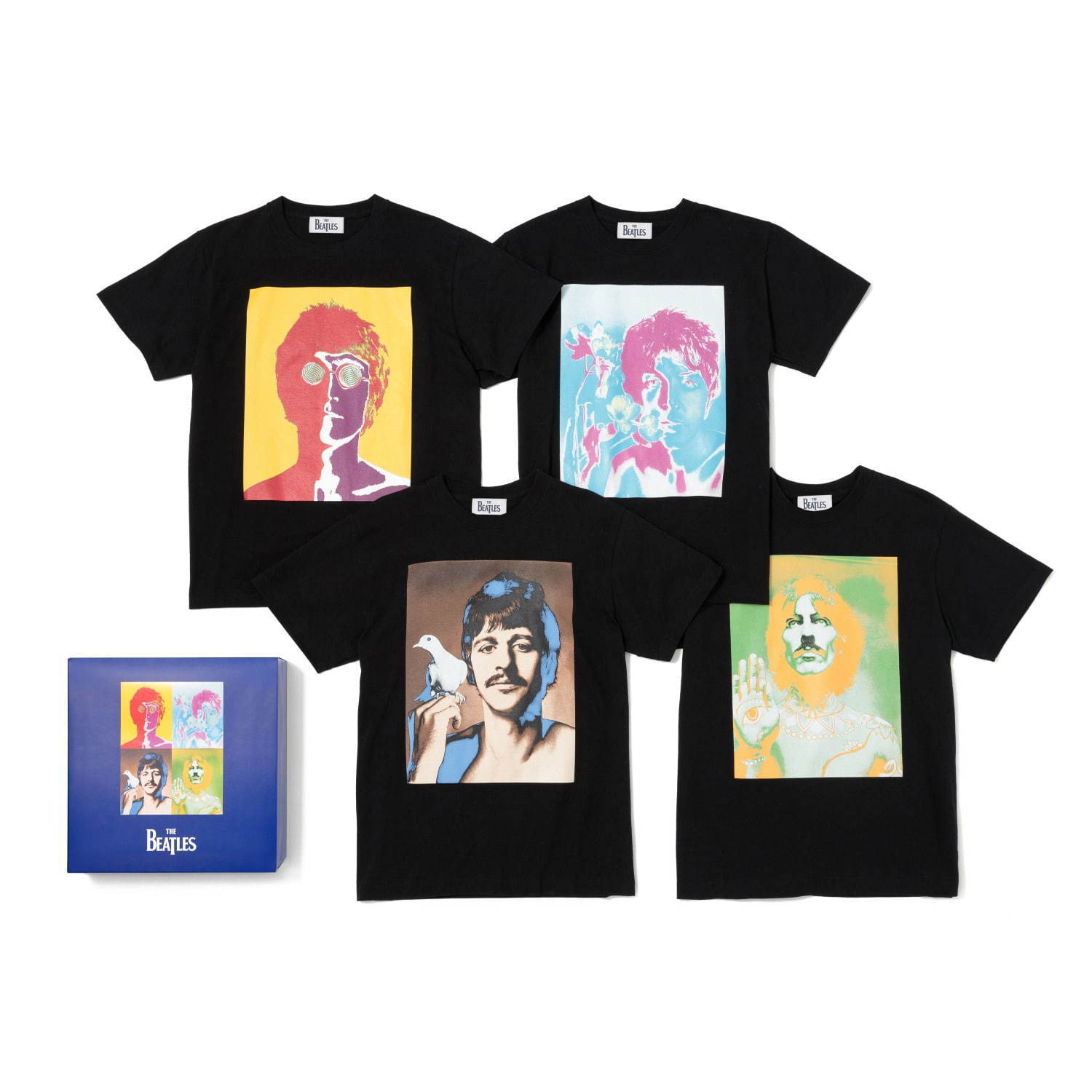 〈ボンジュールレコード〉「ザ・ビートルズ」のポスタープリントTシャツ