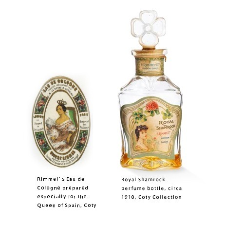 右) リンメルが1910年に発売した香水瓶
