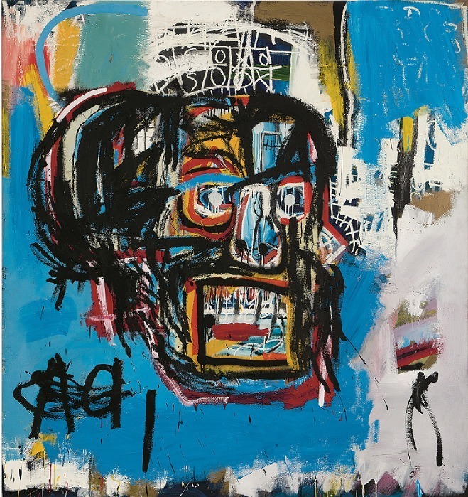 ジャン＝ミシェル・バスキア
Untitled, 1982 
Oilstick, acrylic, and spray paint on canvas
183 x 173 cm 
Yusaku Maezawa Collection, Chiba
 Artwork © Estate of Jean-Michel Basquiat. 
Licensed by Artestar, New York