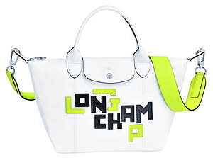 新品 ロンシャン LONGCHAMP トートバッグ ル・プリアージュ LGP スタンプ ノワール/ブラン