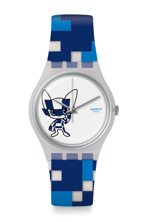 スウォッチ限定腕時計、東京2020オリンピックマスコット「ミライトワ」を文字盤にデザイン - ファッションプレス