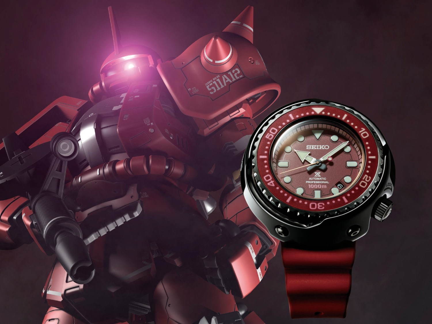 セイコー プロスペックス×機動戦士ガンダムの腕時計、ガンダム・シャアザク・量産型ザクをモチーフに｜写真4