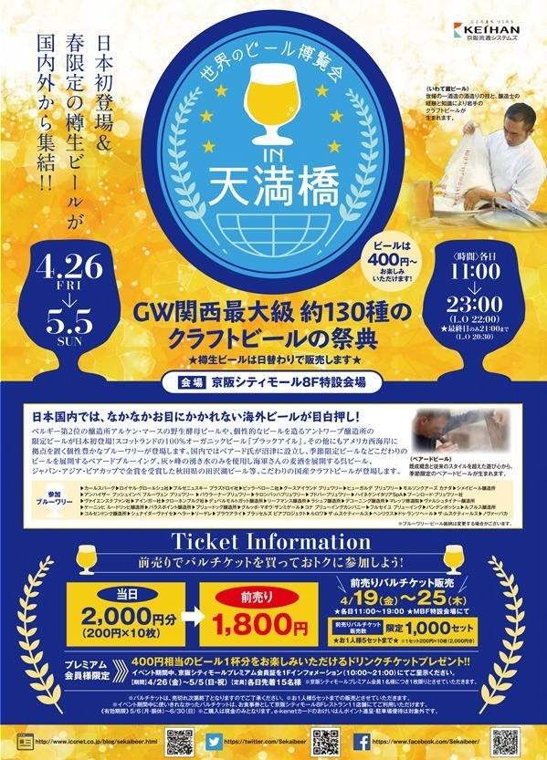 「世界のビール博覧会」大阪・天満橋でGWに開催、国内外のクラフトビール約130種が集結｜写真9