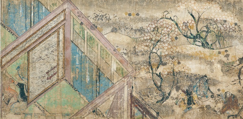 国宝《寝覚物語絵巻》(部分) 平安時代後期(12世紀)、紙本着色・一巻、26.0×533.0cm 大和文華館蔵※展示期間:8月9日~9月1日