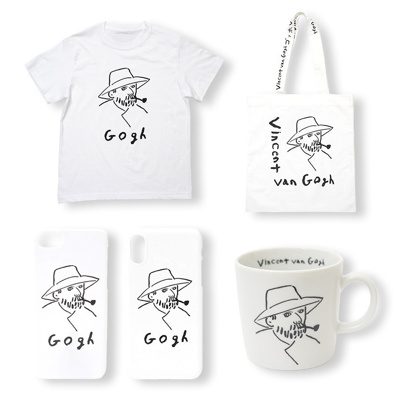 Tシャツ 3,800円＋税、トート 3,600円＋税、iPhoneケース(8/7/6s/6対応・X/XS対応) 3,300円＋税、マグカップ 1,700円＋税