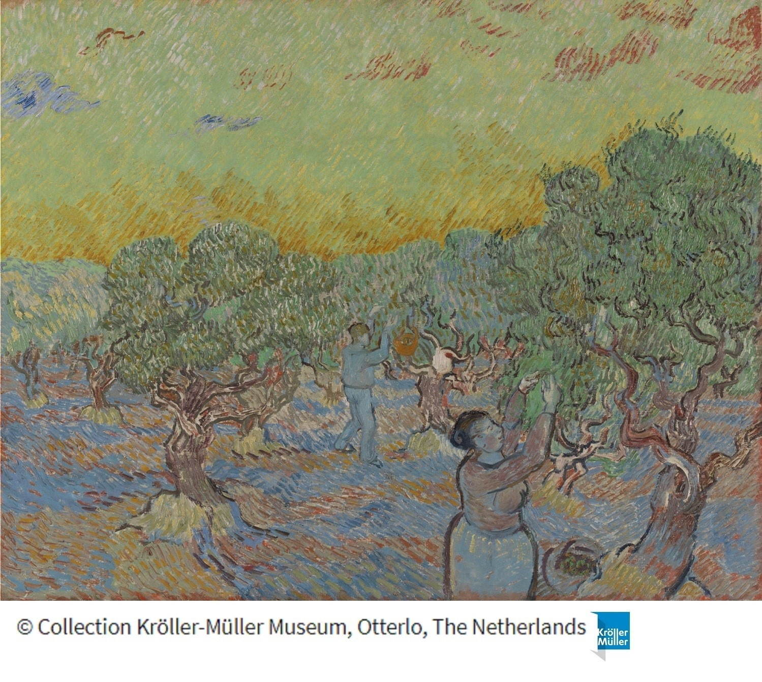 フィンセント・ファン・ゴッホ 《オリーヴを摘む人々》 1889年12月 油彩・カンヴァス 73.3×92.2cm クレラー＝ミュラー美術館