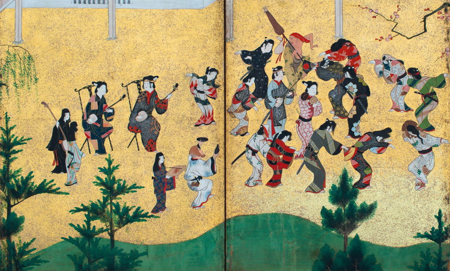 邸内遊楽図屛風 六曲一隻(部分) 江戸時代 17世紀 サントリー美術館［展示期間：7/24～8/18］(予定)