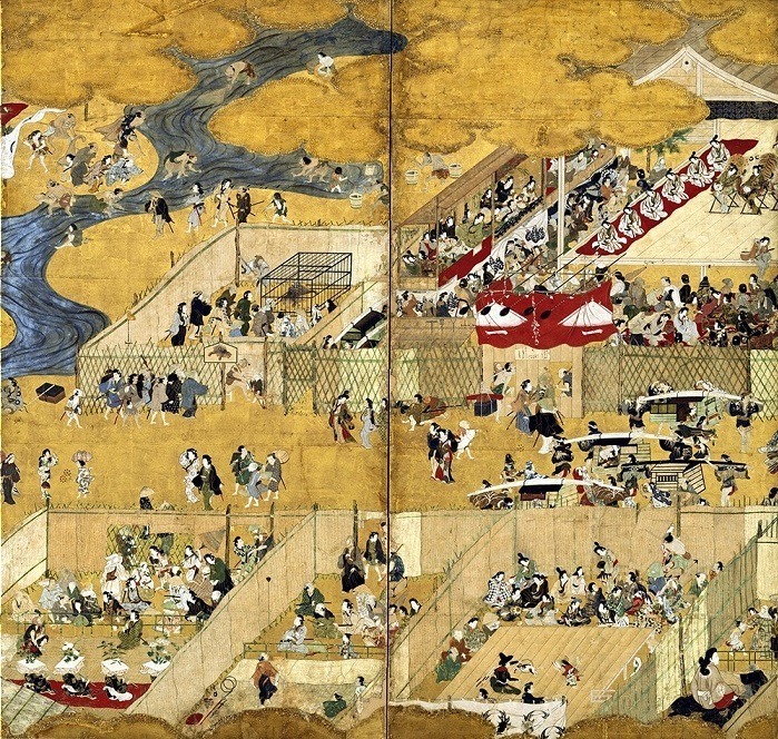 重要文化財 四条河原遊楽図屛風 二曲一双のうち右隻  江戸時代 17世紀 静嘉堂文庫美術館 ［展示期間：7/24～8/18］