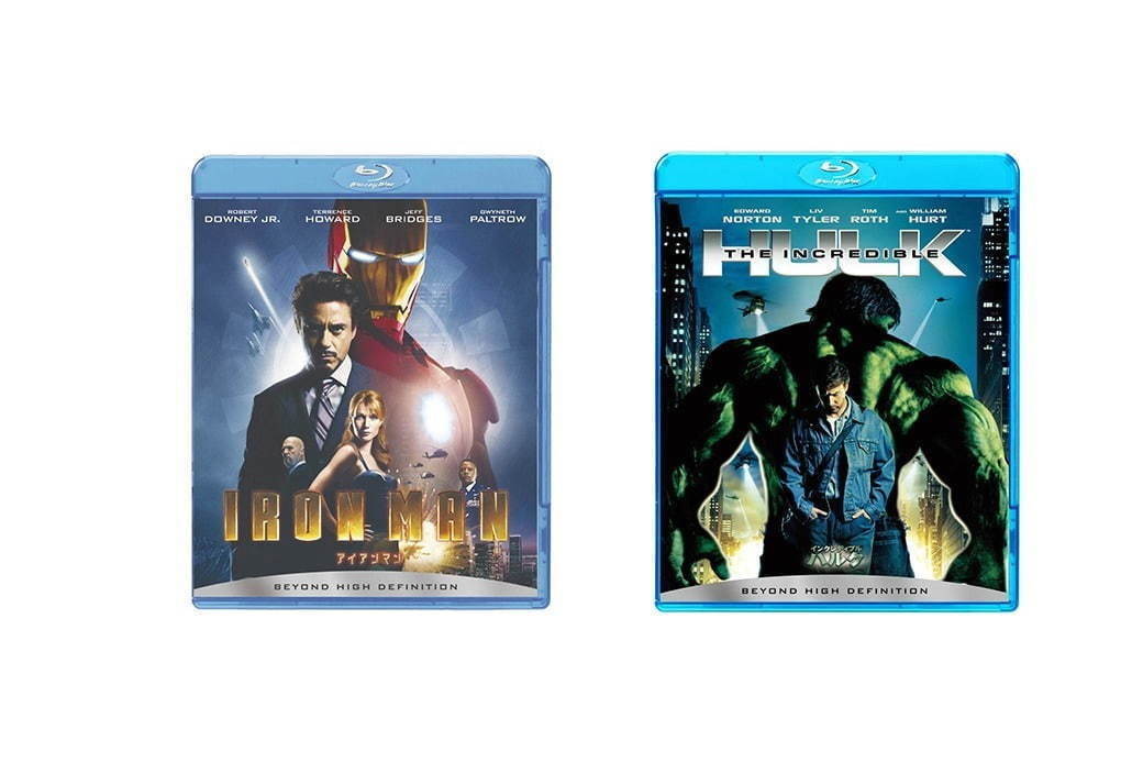 左から)『アイアンマン』価格：Blu-ray 2,381円＋税／DVD 1,410円＋税、
『インクレディブル・ハルク』Blu-ray 2,381円＋税／DVD 1,410円＋税
※発売中
©発売・販売元：ソニー・ピクチャーズ エンタテインメント