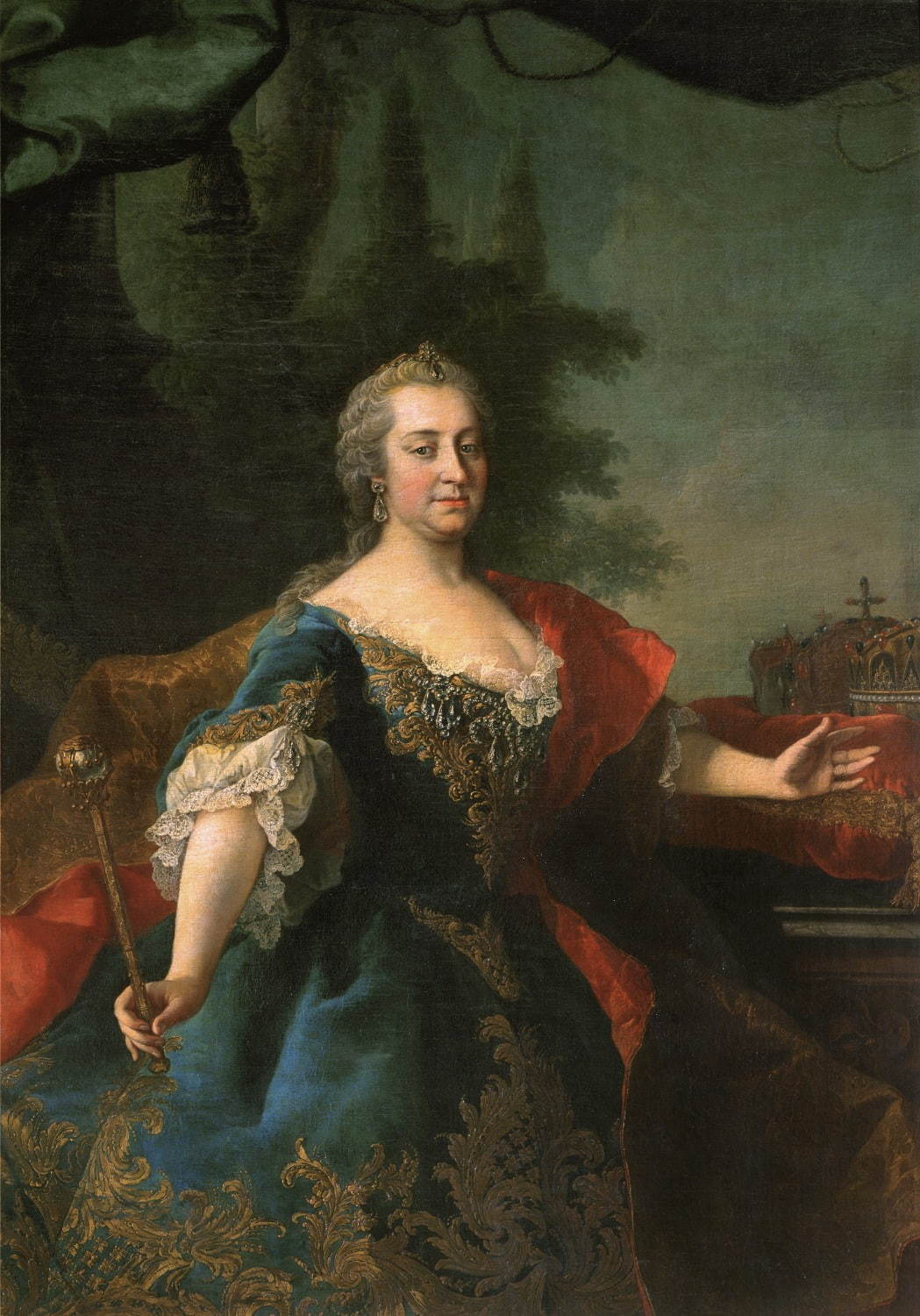マルティン・ファン・メイテンス(子)《皇妃マリア・テレジアの肖像》 1745-50年頃 ウィーン美術史美術館  Kunsthistorisches Museum, Wien