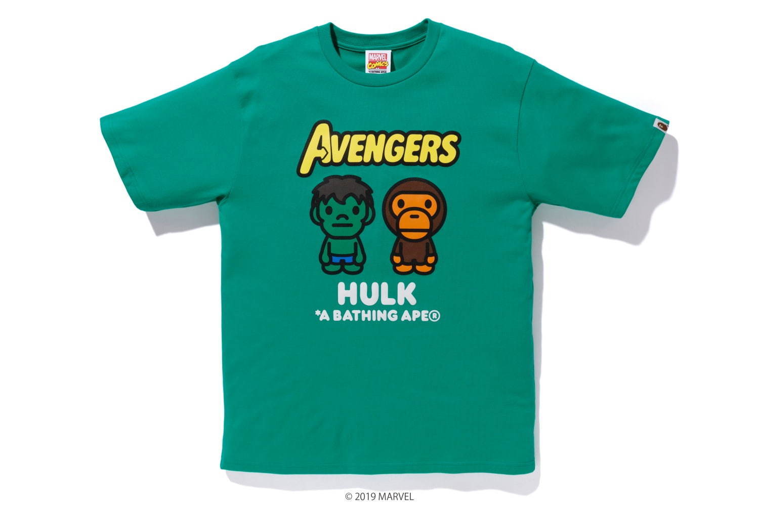 アベイシングエイプ MARVELコラボプリントTシャツ メンズ L