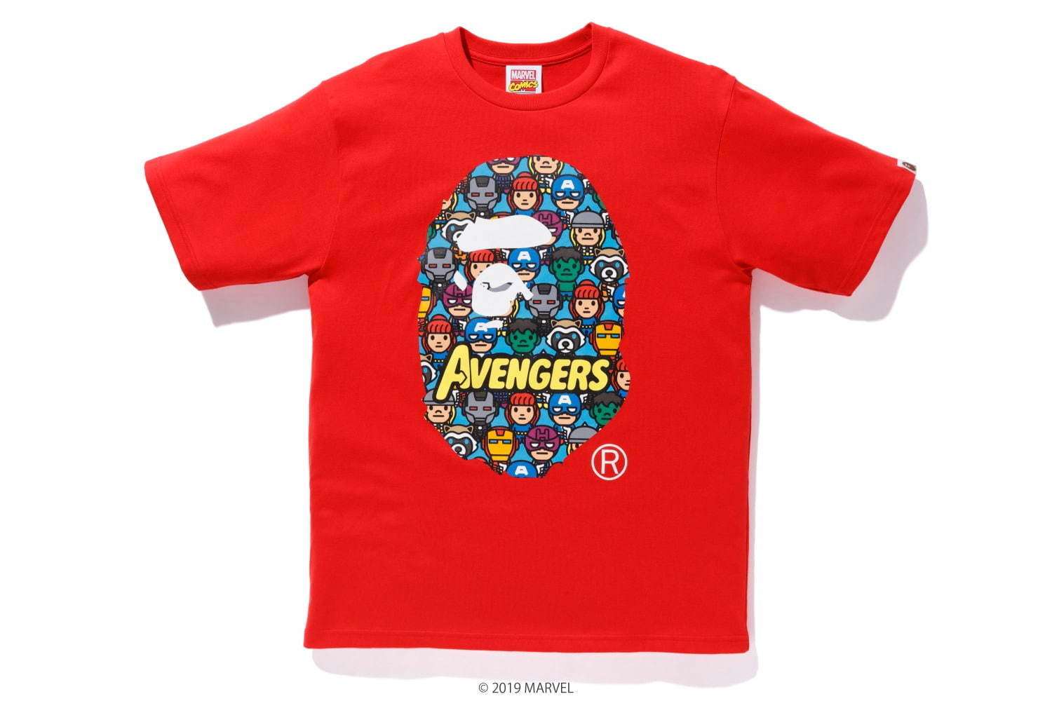 アベイシングエイプ MARVELコラボプリントTシャツ メンズ L