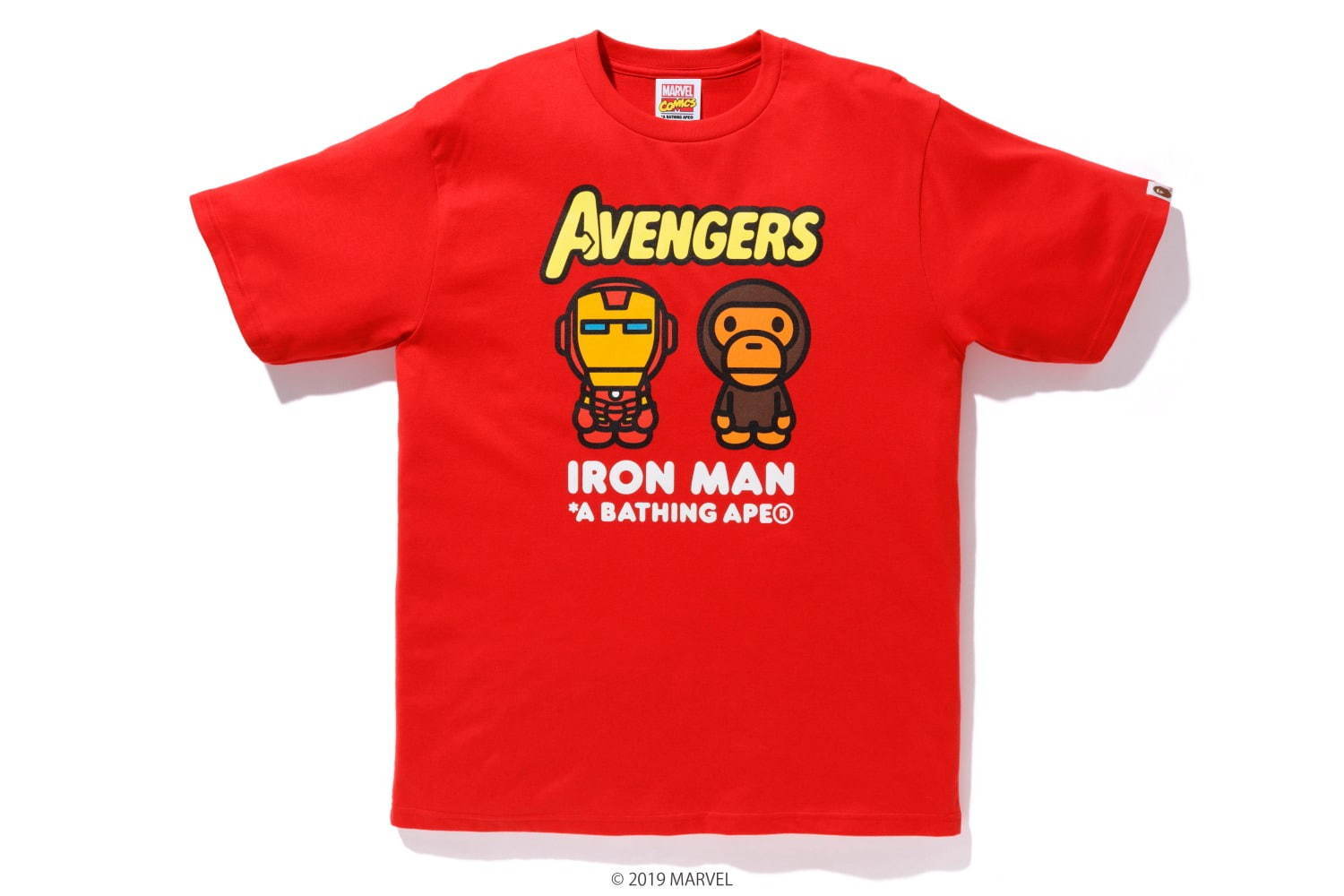 アベイシングエイプ MARVELコラボプリントTシャツ メンズ L