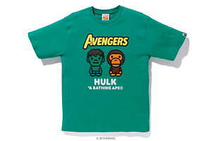 BAPE Tシャツ L アベンジャーズ コラボ ブラック・ウィドウ MARVEL