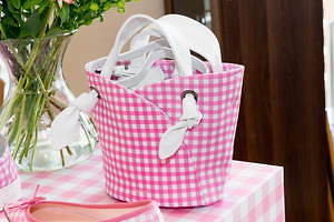 レペット repetto ギンガムチェックピンク ブリジット 37