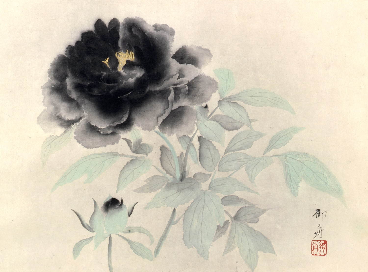 限定版 金箔 木版画 牽牛花 速水御舟 （速水御舟 ファッションプレス） - 版画