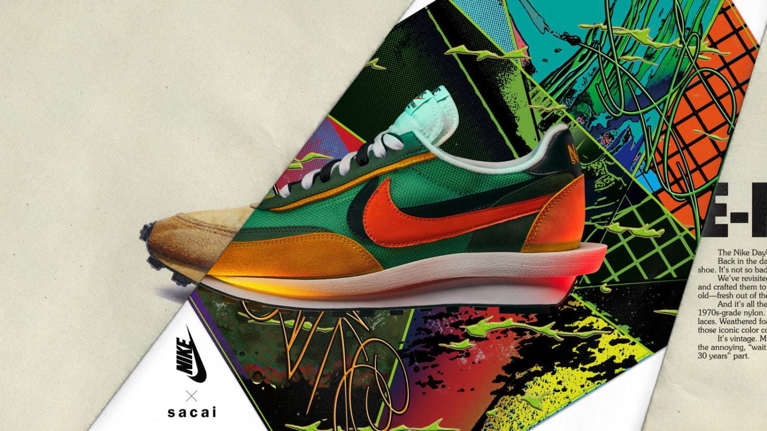 Sacai × Nike LD Waffle 23.5  サカイナイキ