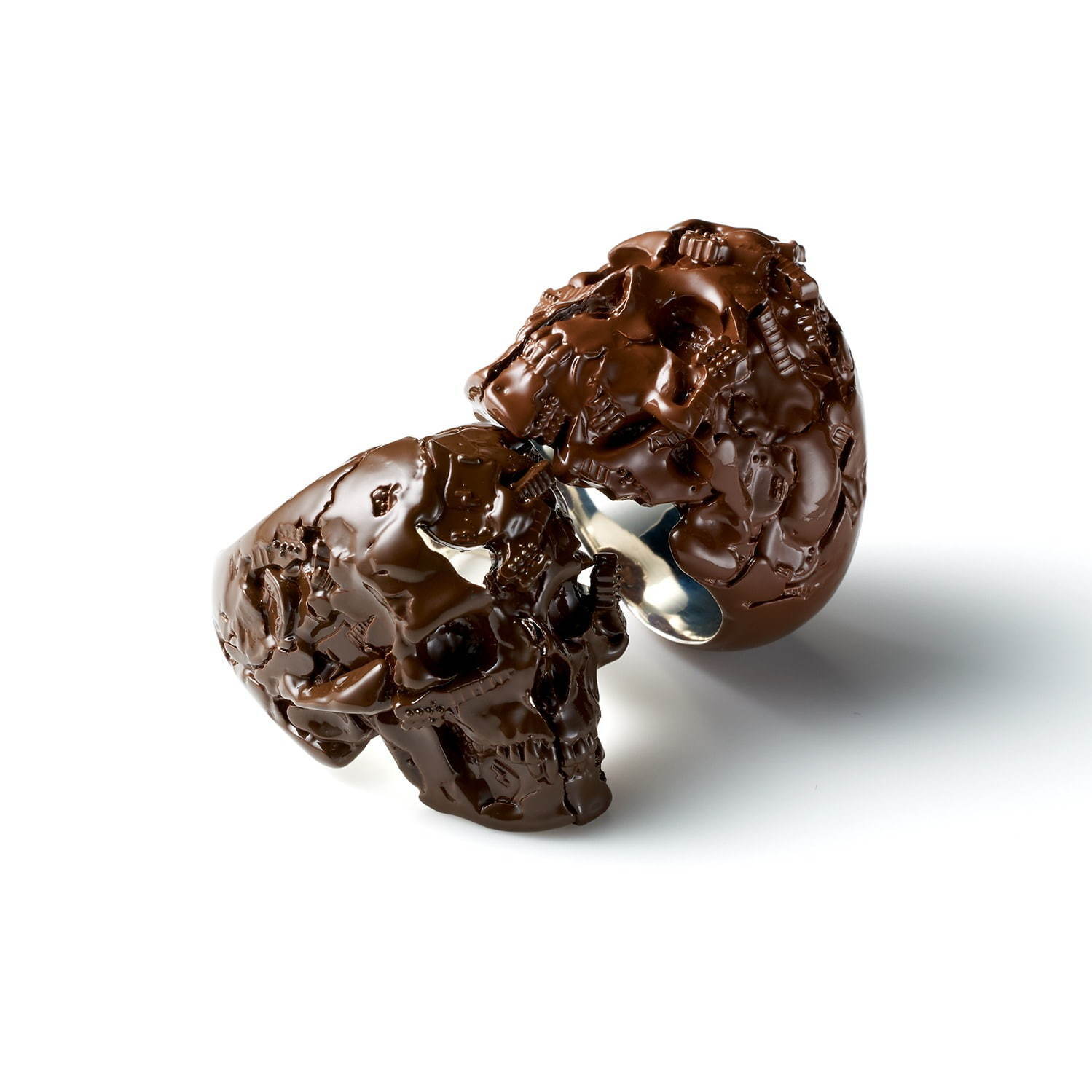 “CHOCOLATE SKULL”Ring 13,15,17,19,21,23号 各69,000円＜限定アイテム＞
SILVER+PAINT(BITTER,MILK)