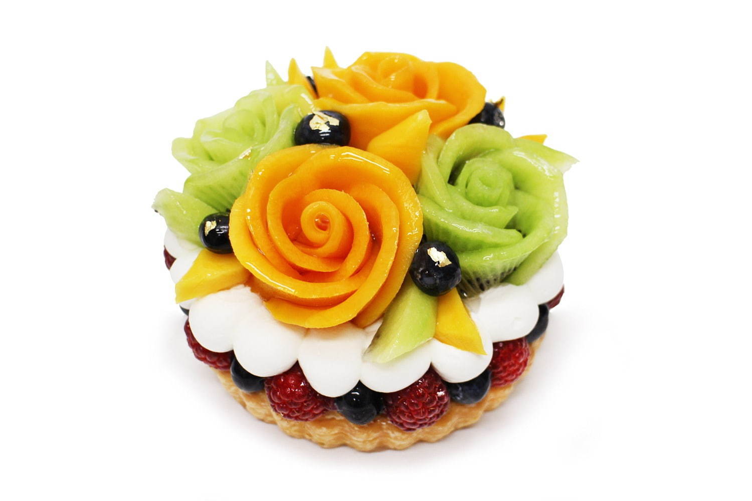“バラの花束”をマンゴー＆キウイで表現した父の日限定ケーキ