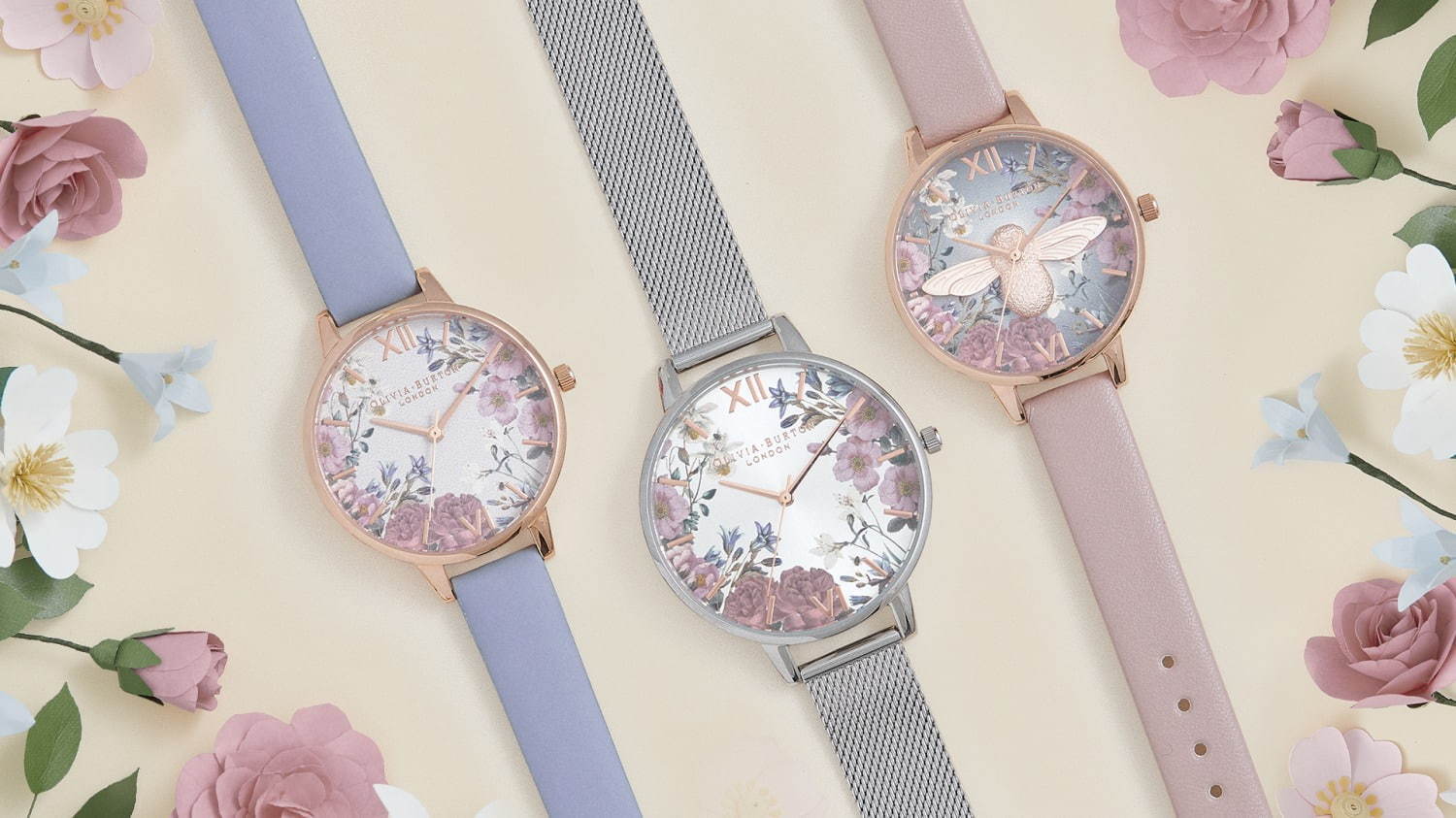 オリビア・バートンの新作腕時計、5月に咲く可憐な花々をデザインした多数のモデル登場｜写真1