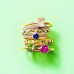 スタージュエリー、星が連なるゴールド＆ビタミン色ストーンの新作リング - 重ね付けでもっと楽しく｜写真1