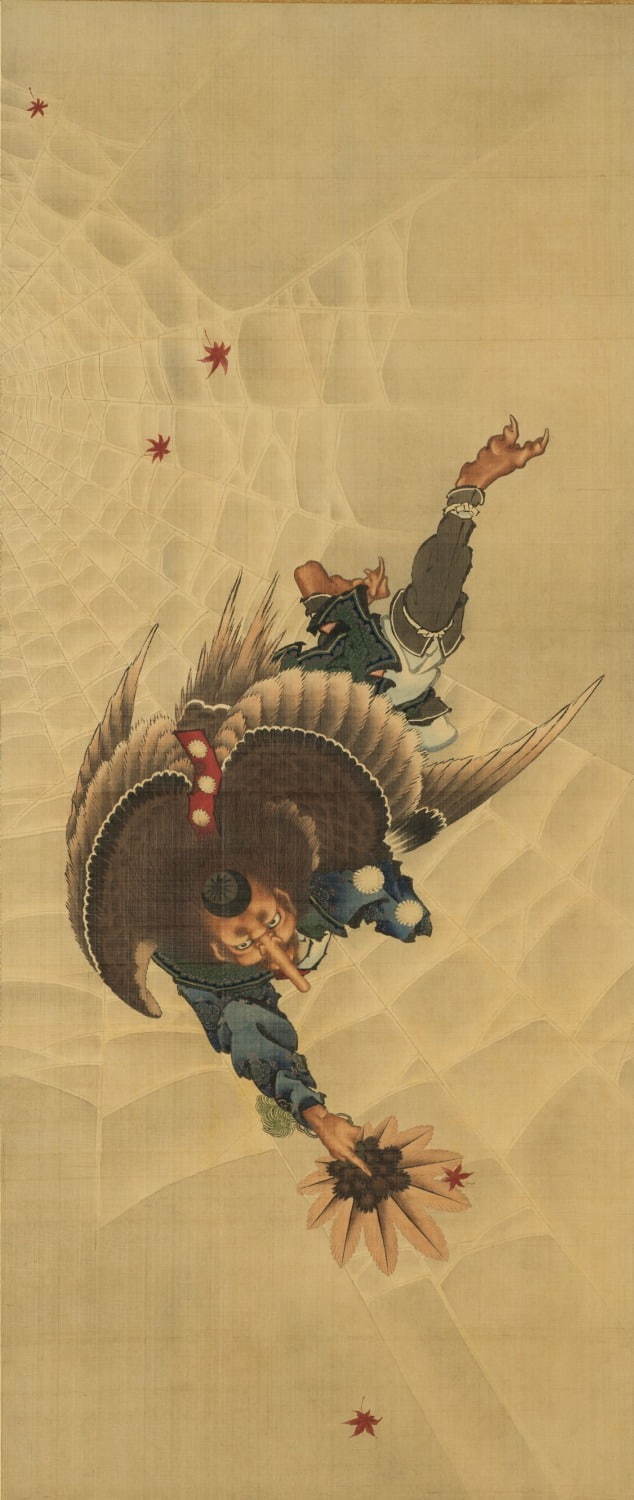 葛飾北斎 《大天狗図》 1839年 軸装 絹本着色 73.0×30.8