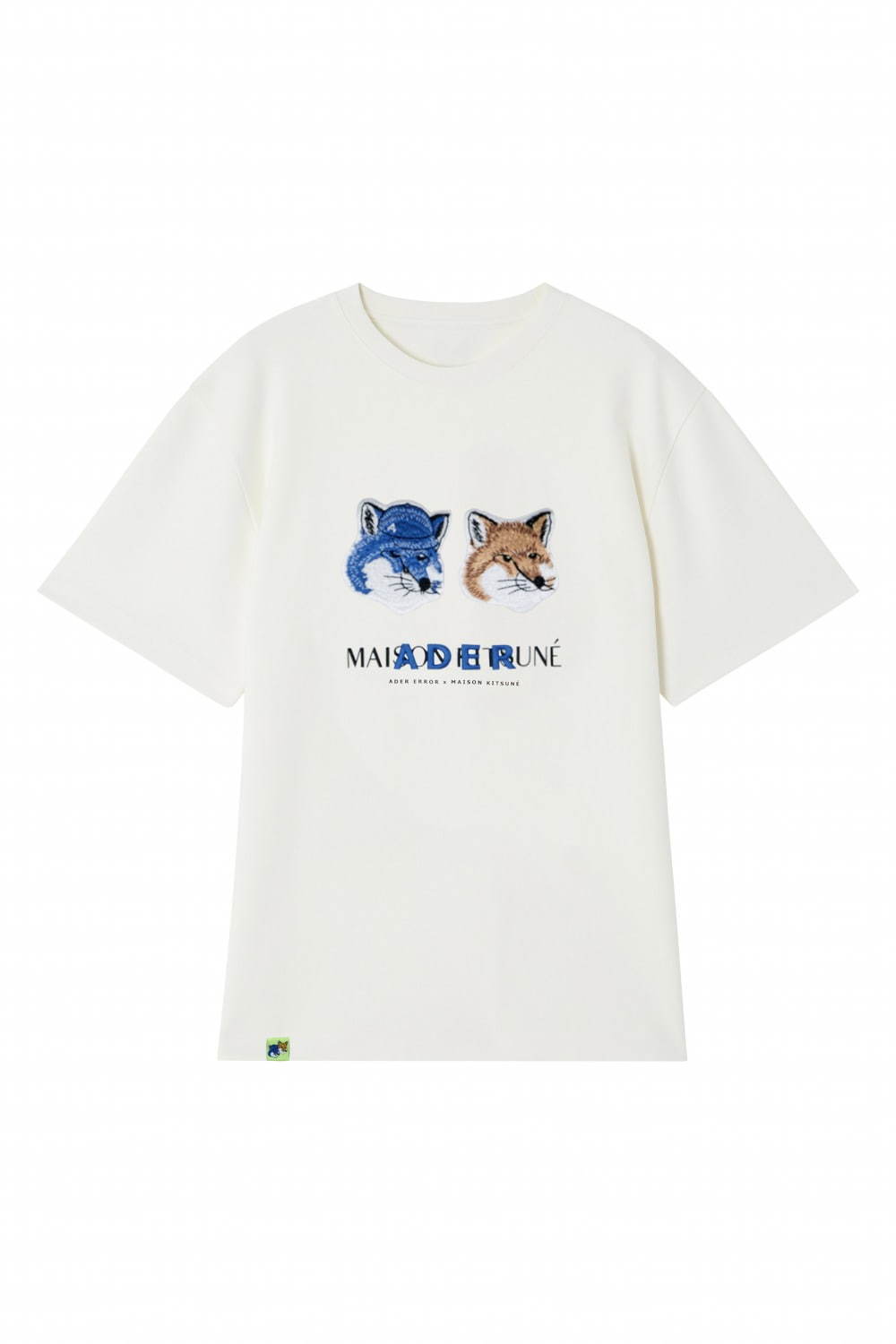 ADER ERROR MAISON KITSUNÉ ロゴ　Tシャツ　2 ブルー