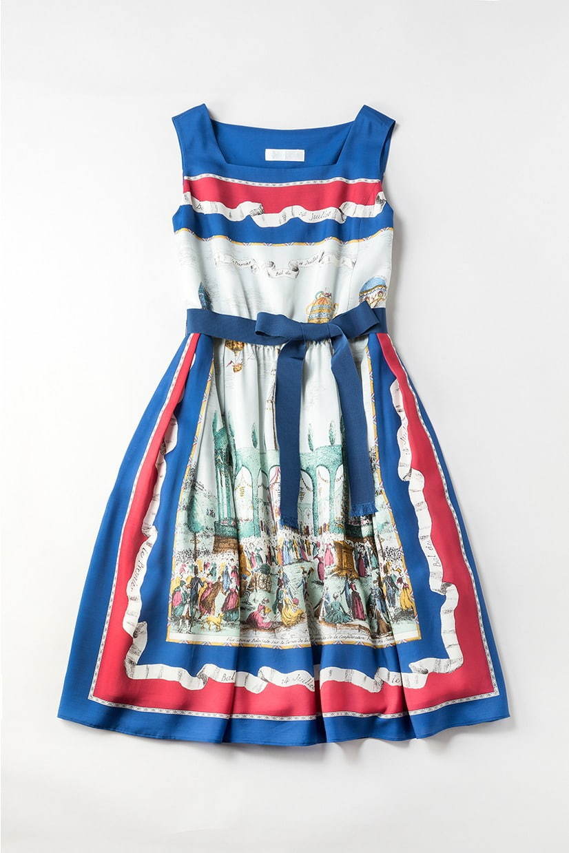 ジェーンマープル フレンチレトロな絵画柄の新作ワンピース スカート ファッションプレス