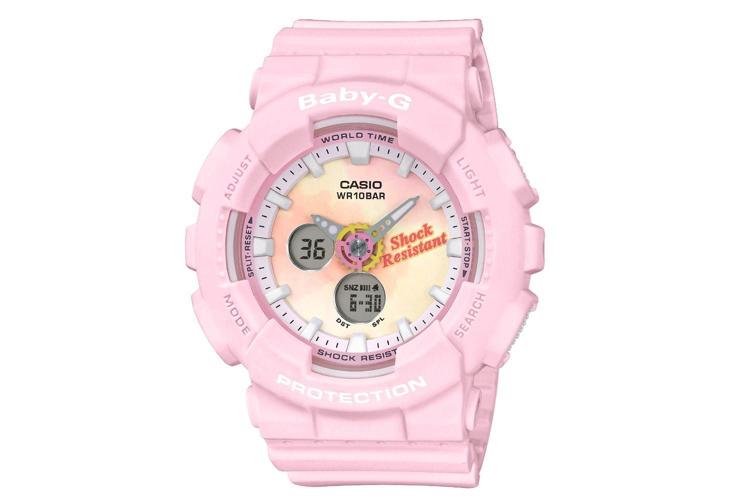 BABY-G“タイダイ柄”の新作腕時計、パステルカラーのグラデーションを配した文字盤｜写真2