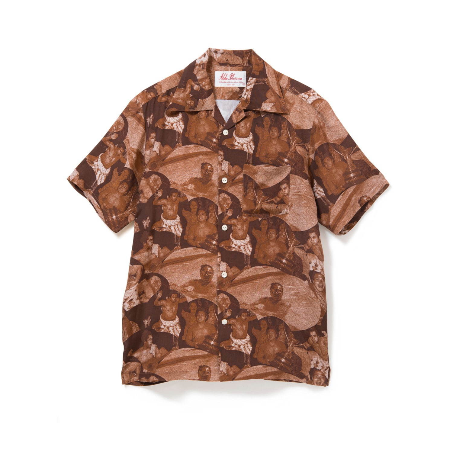 アロハブロッサム×千代の富士のアロハシャツ＆ワンピース、第58代横綱の写真を手染めで再現｜写真1