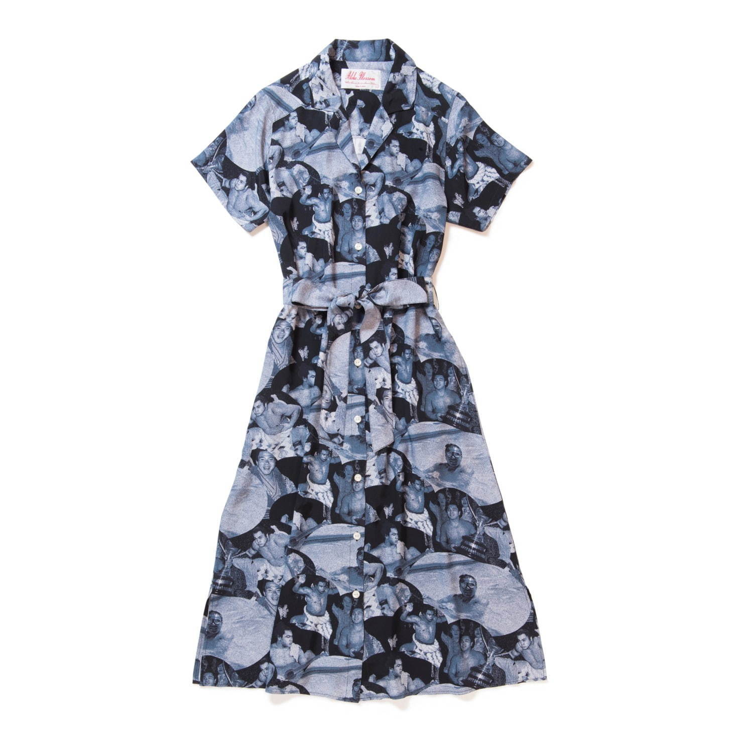 アロハブロッサム×千代の富士のアロハシャツ＆ワンピース、第58代横綱の写真を手染めで再現｜写真6